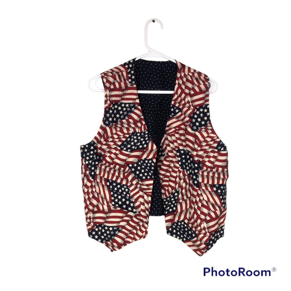American Flag Patterned Small Vest